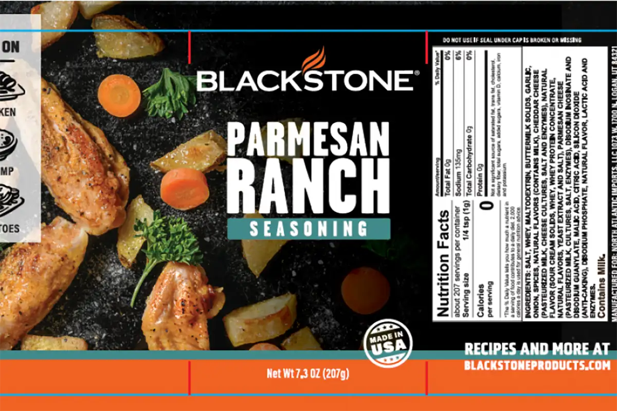 Blackstone Parmesan Ranch seasoning recall information