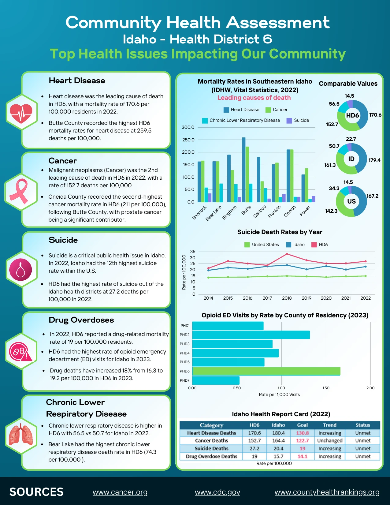 First page of the Community Health Assessment for Idaho Health District 6